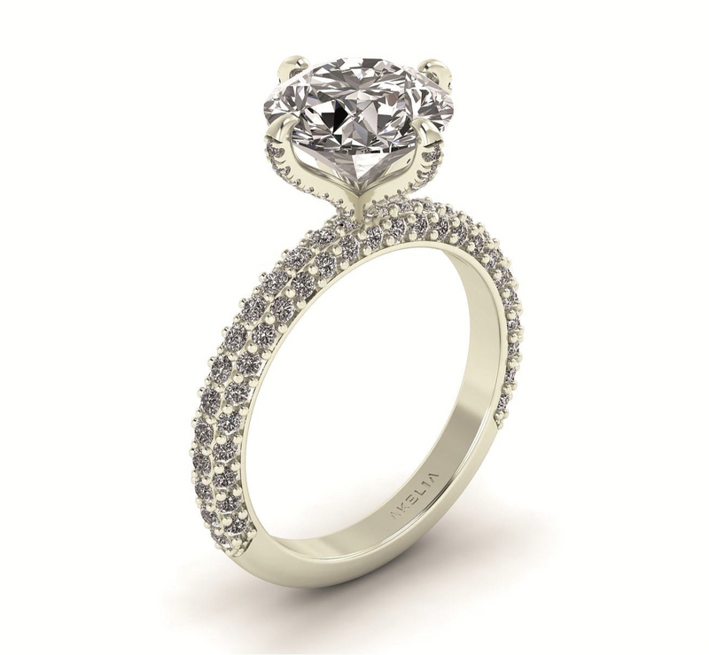 Lumiére Three Row Engagement Ring