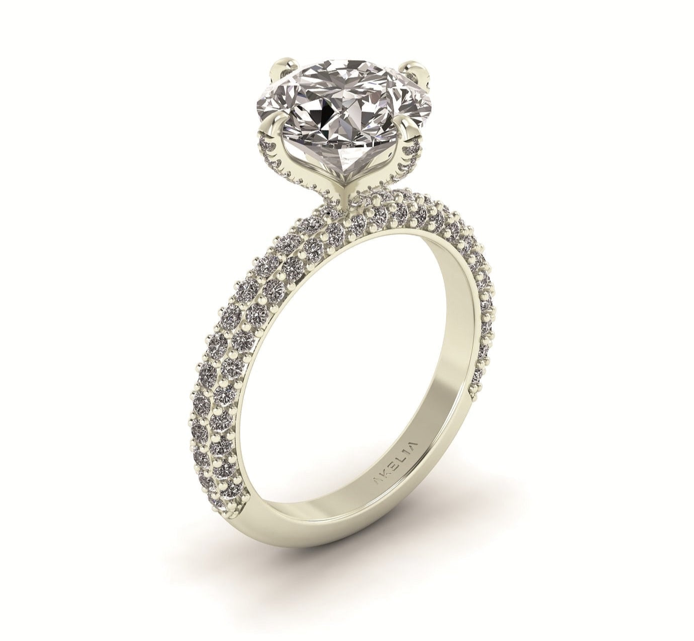 Lumiére Three Row Engagement Ring