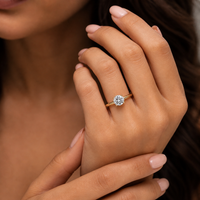 Classic Round Cathedral Engagement Ring