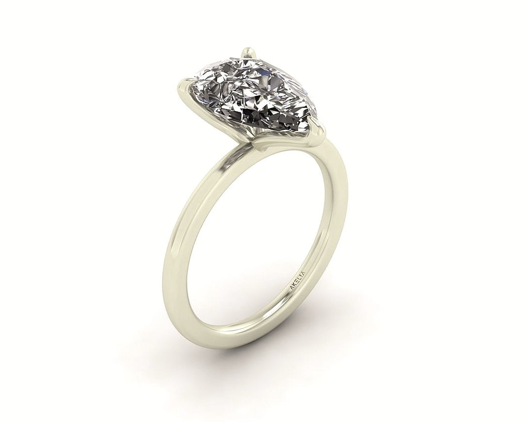 Classic Pear Solitaire Engagement Ring