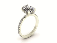 Classic Oval Gallery With Diamond Shank