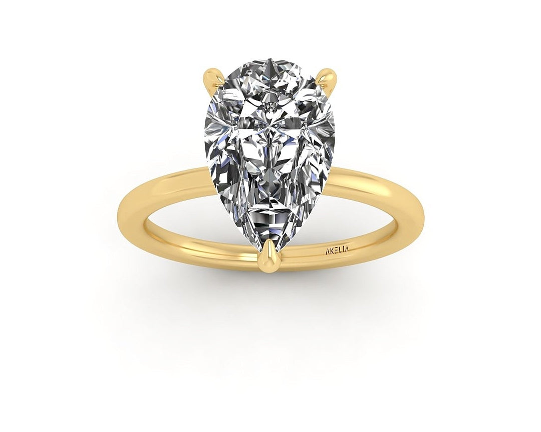 Classic Pear Solitaire Engagement Ring