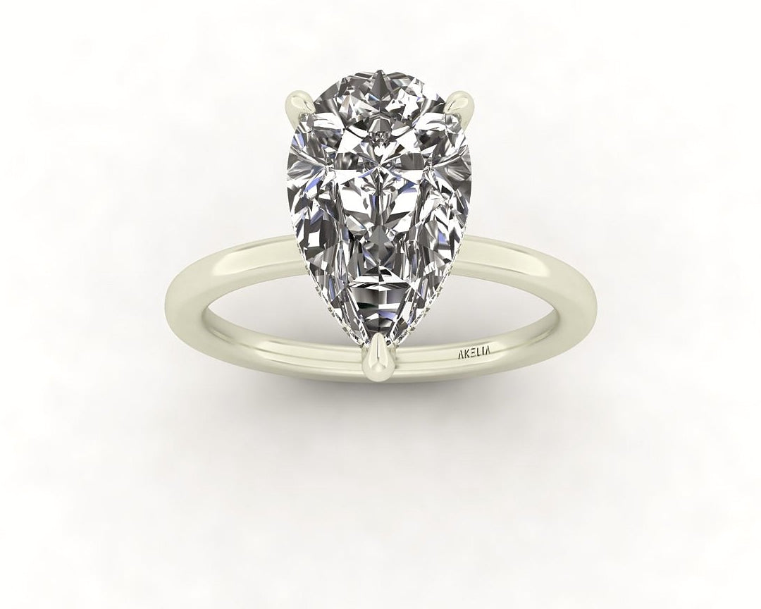 Classic Pear Gallery Engagement Ring