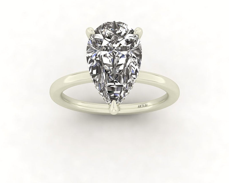 Classic Pear Gallery Engagement Ring