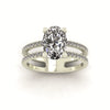 Double Band Oval Engagement