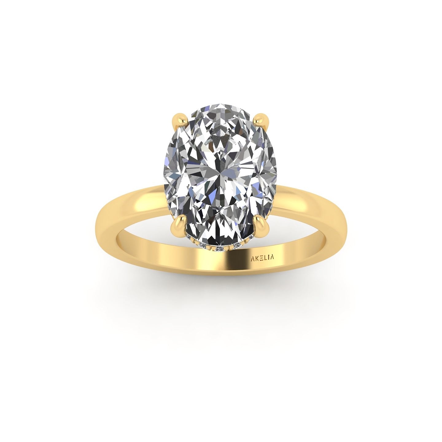 Classic Oval Gallery Engagement Ring