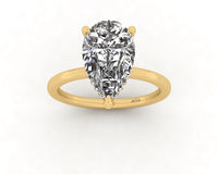 Classic Pear Gallery Engagement Ring