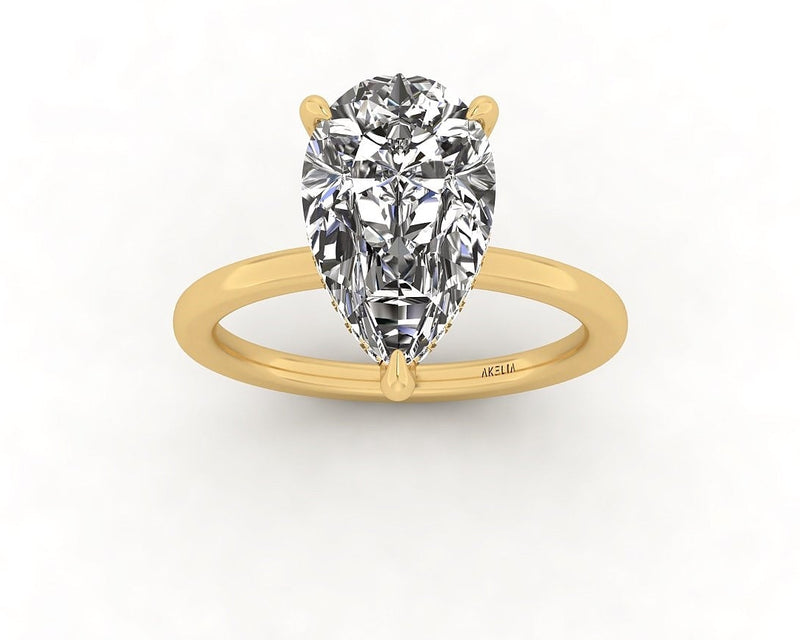 Classic Pear Gallery Engagement Ring