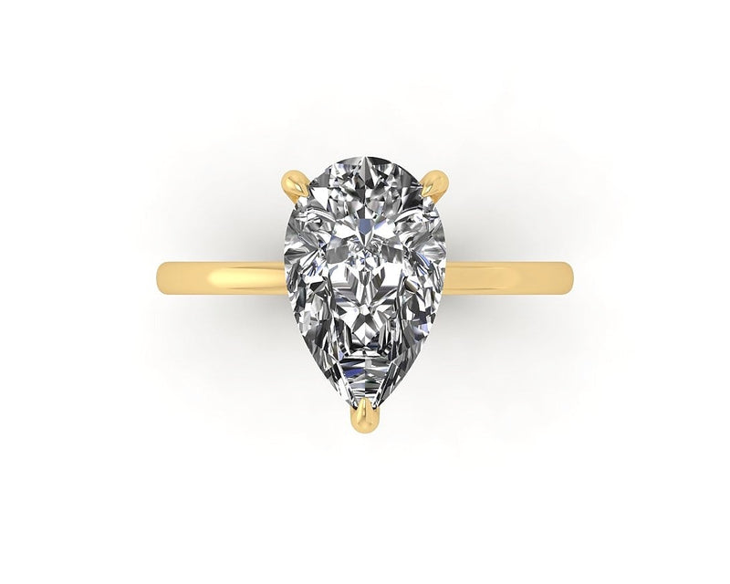 Classic Pear Solitaire Engagement Ring