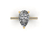 Classic Pear Solitaire With Diamond Shank