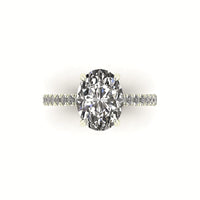 Classic Oval Gallery With Diamond Shank