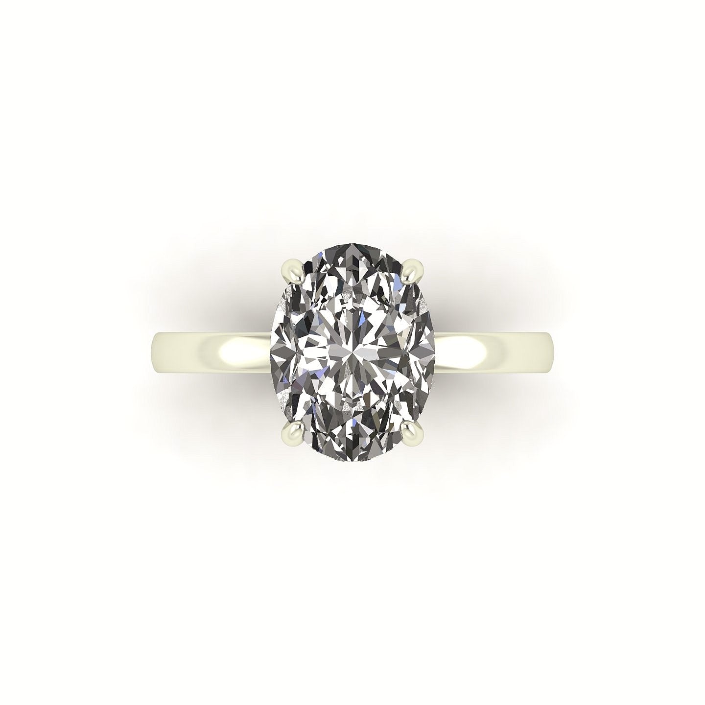 Classic Oval Gallery Engagement Ring