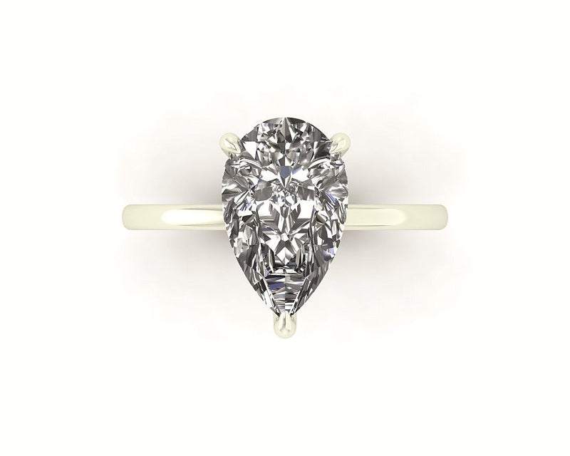 Classic Pear Gallery Engagement Ring