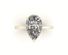 Clasped Pear Halo Pavé Engagement Ring
