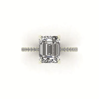 Classic Emerald Gallery With Diamond shank