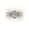 Double Band Oval Engagement