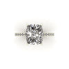 Classic Elongated Cushion Hidden Halo With Diamond shank