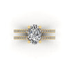 Double Band Oval Engagement