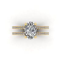 Double Band Oval Engagement