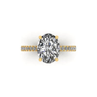 Classic Oval Gallery With Diamond Shank