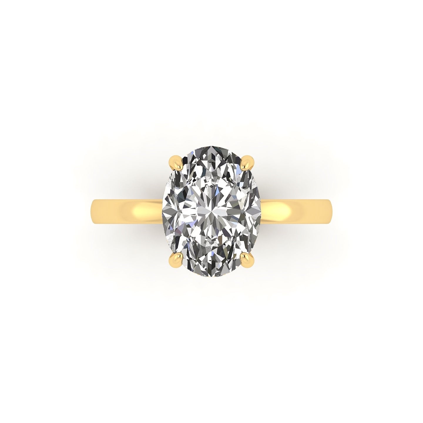 Classic Oval Gallery Engagement Ring