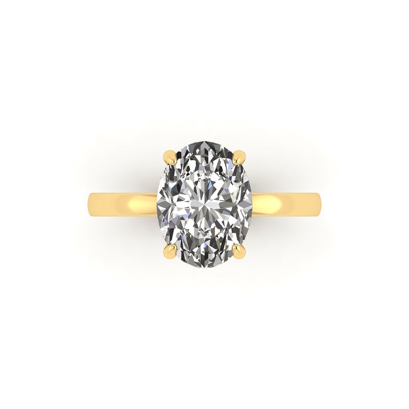 Classic Oval Gallery Engagement Ring