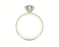 Classic Pear Solitaire With Diamond Shank