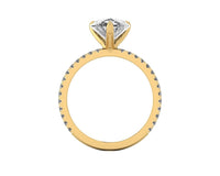 Classic Pear Solitaire With Diamond Shank