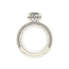 Celeste Round Hidden Halo Three Row Micro pavé Engagement Ring