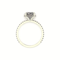 Classic Oval Gallery With Diamond Shank