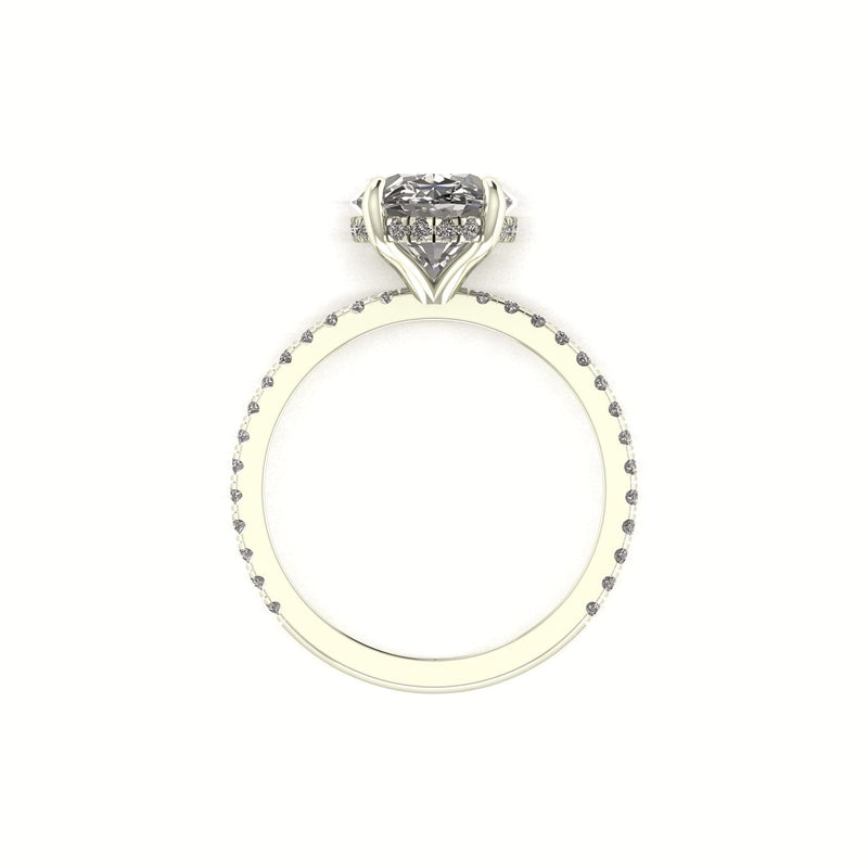 Classic Oval Gallery With Diamond Shank