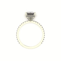 Classic Emerald Hidden Halo With Diamond shank