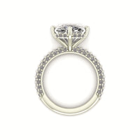 Lumière Cushion Hidden Halo Diamond Ring