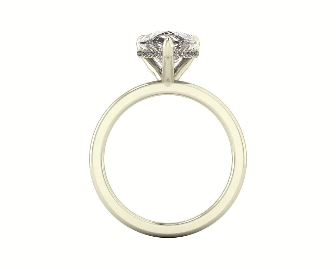 Classic Pear Gallery Engagement Ring
