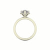 Clasped Pear Halo Pavé Engagement Ring