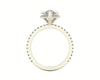 Clasped Pear Halo Pavé Engagement With Diamond Shank