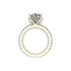 Classic Elongated Cushion Hidden Halo With Diamond shank