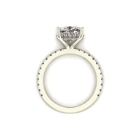 Classic Elongated Cushion Hidden Halo With Diamond shank