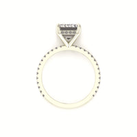 Classic Emerald Gallery With Diamond shank