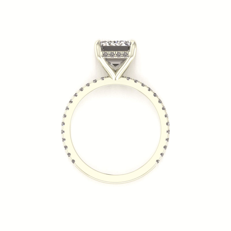 Classic Emerald Gallery With Diamond shank