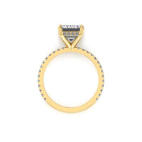 Classic Emerald Gallery With Diamond shank