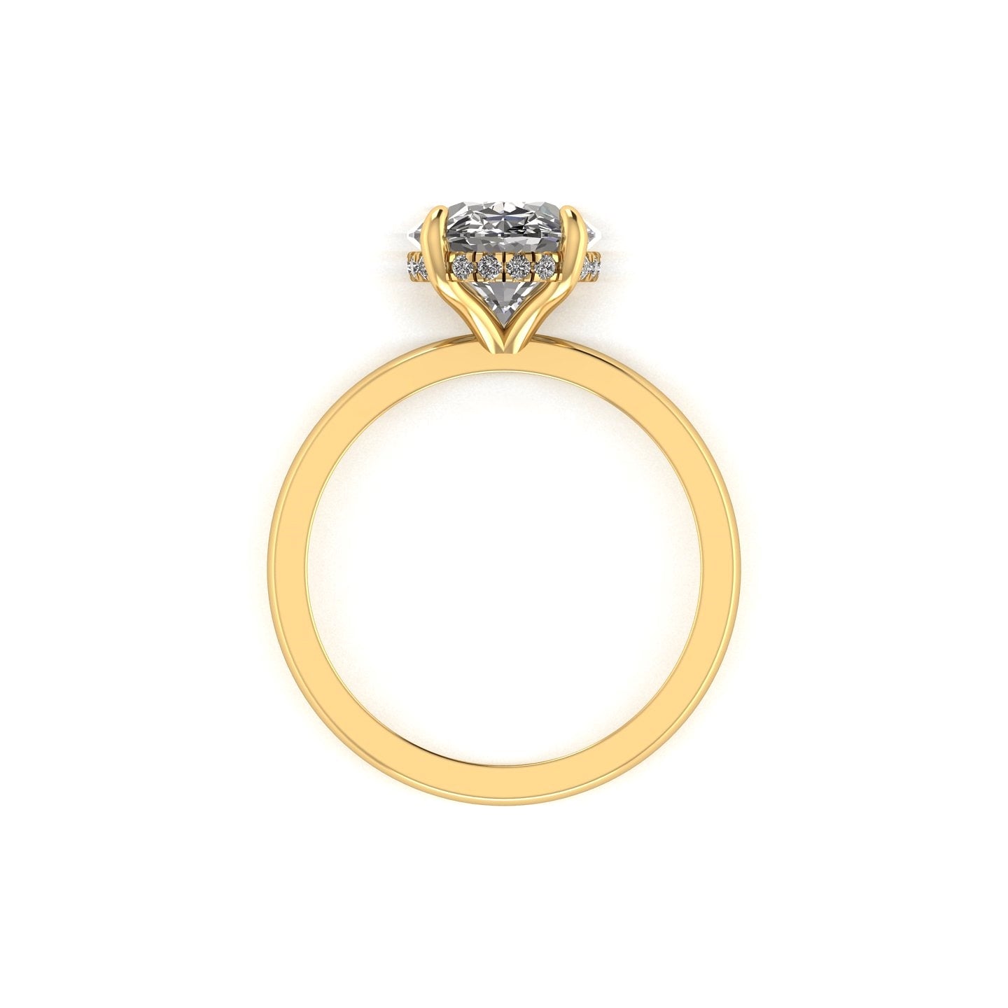 Classic Oval Gallery Engagement Ring