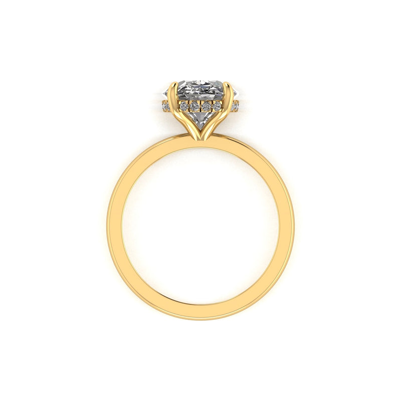 Classic Oval Gallery Engagement Ring