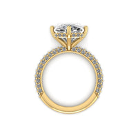 Lumière Cushion Hidden Halo Diamond Ring