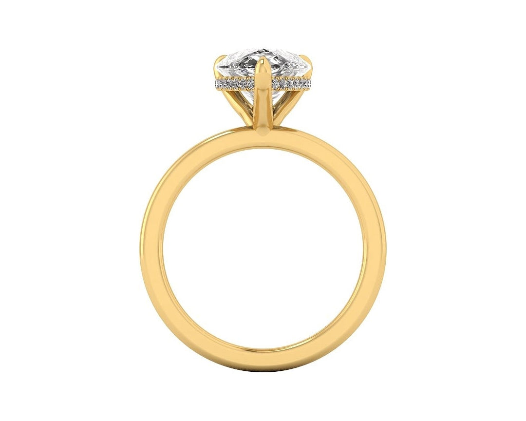 Classic Pear Gallery Engagement Ring