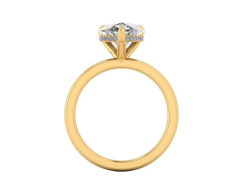 Classic Pear Gallery Engagement Ring