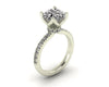 Diamond Tulip Pavé Engagement Ring