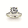 Diamond Tulip Pavé Engagement Ring