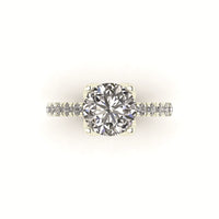 Diamond Tulip Pavé Engagement Ring