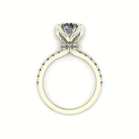 Diamond Tulip Pavé Engagement Ring